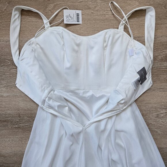 Amsale Custom Bridal Dress Chiffon Wedding Gown Floor-Length Sz 4 New with Tags - Picture 13 of 16